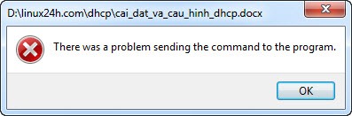 Fix lỗi "There was a problem sending the command to the program"