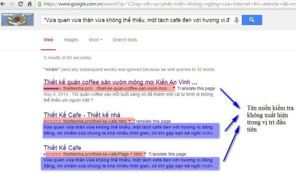 Hướng dẫn kiểm tra bài viết copy bằng Google