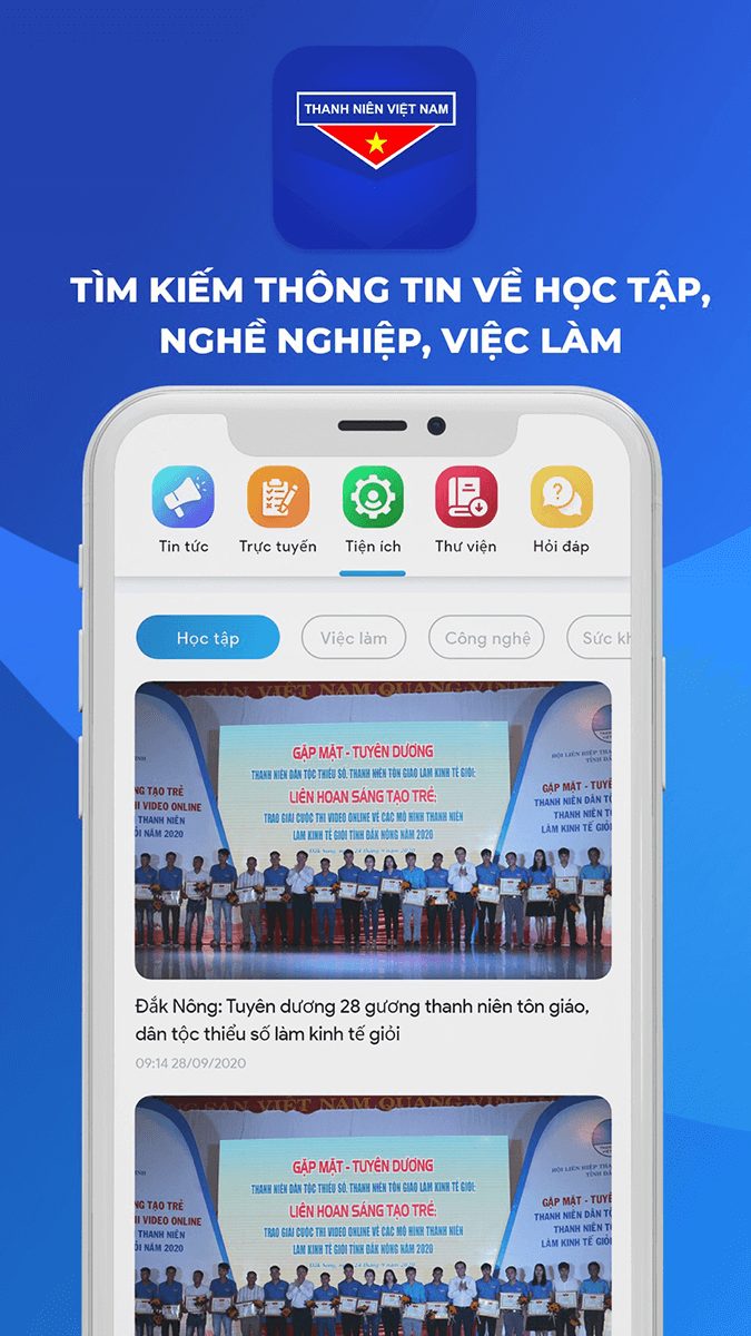 App Thanh niên Việt Nam - Ứng dụng của thanh niên Việt Nam
