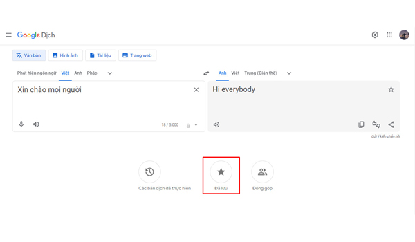 Google Dịch Là Gì? Lợi Ích & Cách Sử Dụng Google Dịch Hiệu Quả Nhất 19 Nhấn vào biểu tượng hình ngôi sao để lưu lại bản dịch