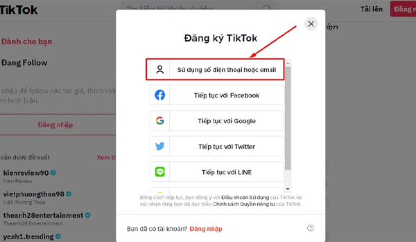 Có nhiều cách để đăng ký tài khoản TikTok