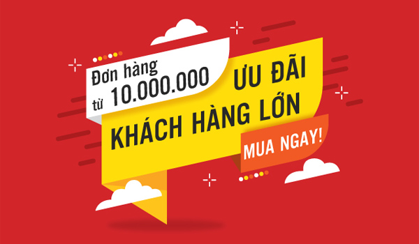 Tặng các chương trình ưu đãi chiết khấu lớn kèm voucher giảm giá cho khách hàng