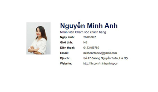 Thông tin ứng viên