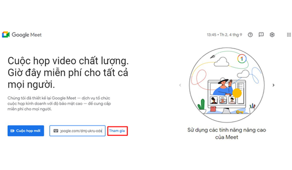 Google Meet Là Gì? Cách Cài Đặt, Sử Dụng Trên Điện Thoại, Máy Tính Đơn Giản 20 Tham gia cuộc họp trên Google Meet với máy tính rất đơn giản