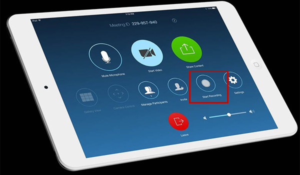 Nhấn chọn "Start Recording" để bắt đầu ghi âm cuộc họp