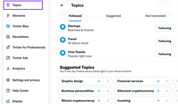 Tính năng Trending Topic của Twitter