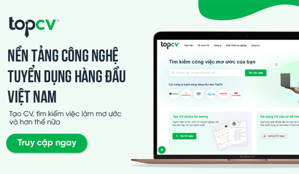 Bỏ Túi Top 10 Ứng Dụng Tìm Việc Làm Và Nơi Thực Tập Uy Tín Nhất Hiện Nay 14 TopCV - ứng dụng tìm việc làm được nhiều ứng viên đánh giá cao