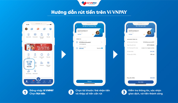 Các bước rút tiền từ ví VNPay về tài khoản ngân hàng liên kết