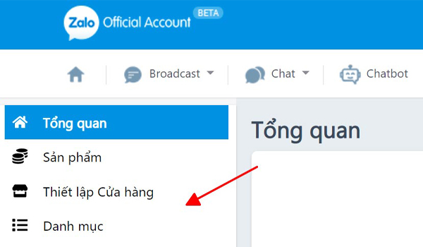 Tạo cửa hàng trên Zalo Official Account