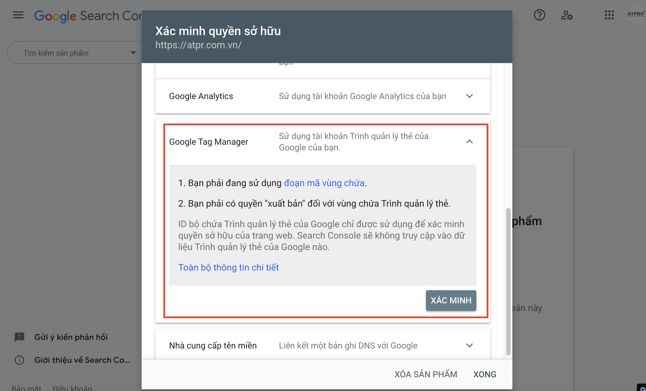 Hướng dẫn cài đặt Google Search Console